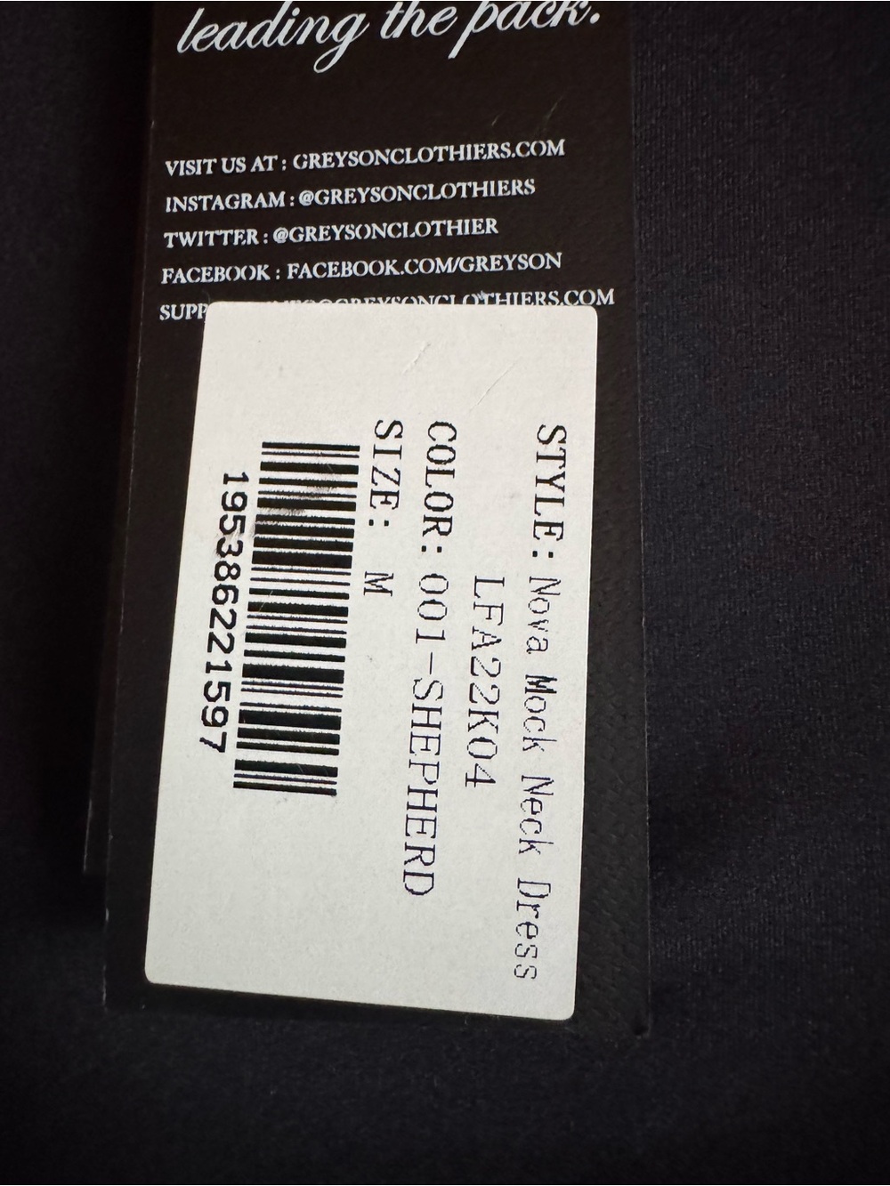Greyson Nova Mock Neck Long Sleeve Performance Dress Black Size M NWT - Picture 5 of 11